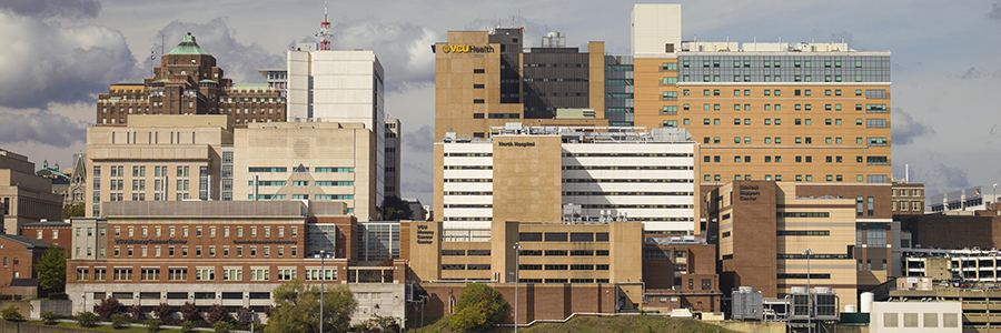 A street view of VCU Health.